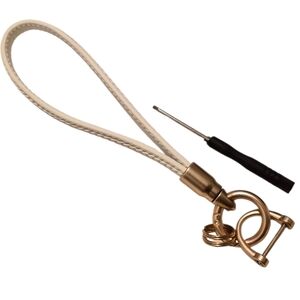 Faux Leather Wristlet Keychain Strap